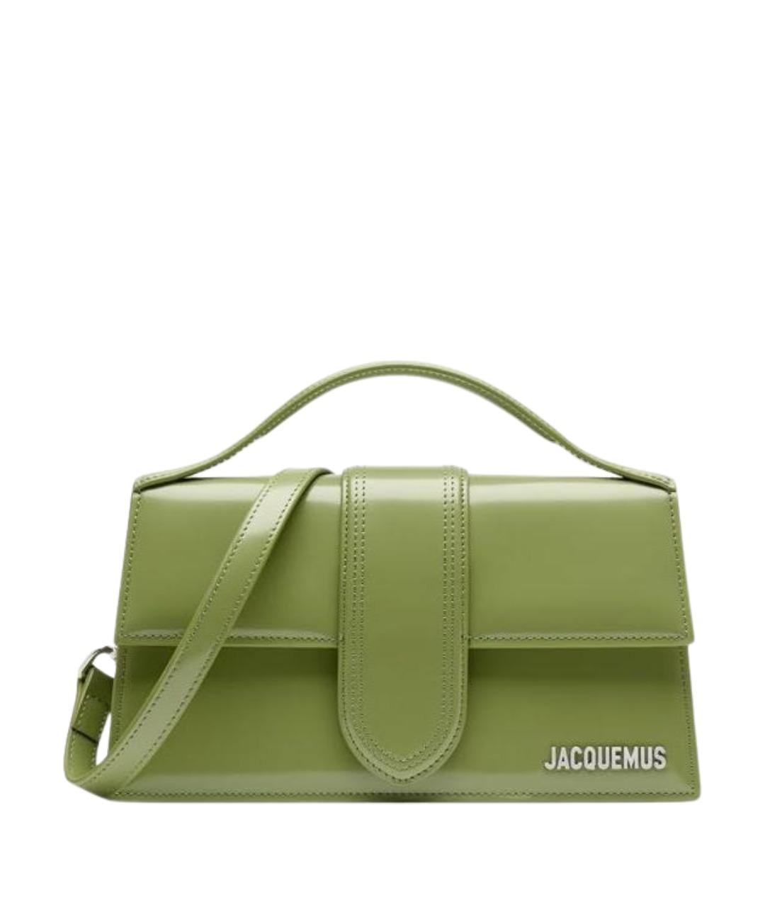 JACQUEMUS Зеленая кожаная сумка через плечо, фото 1