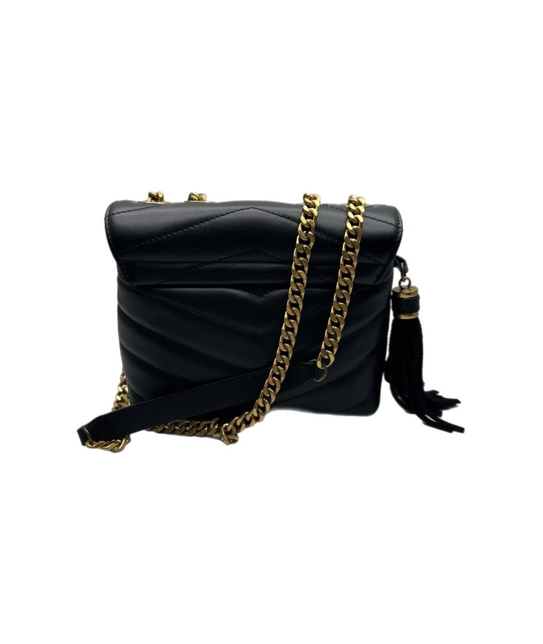 TWIN-SET Черная кожаная сумка через плечо, фото 3