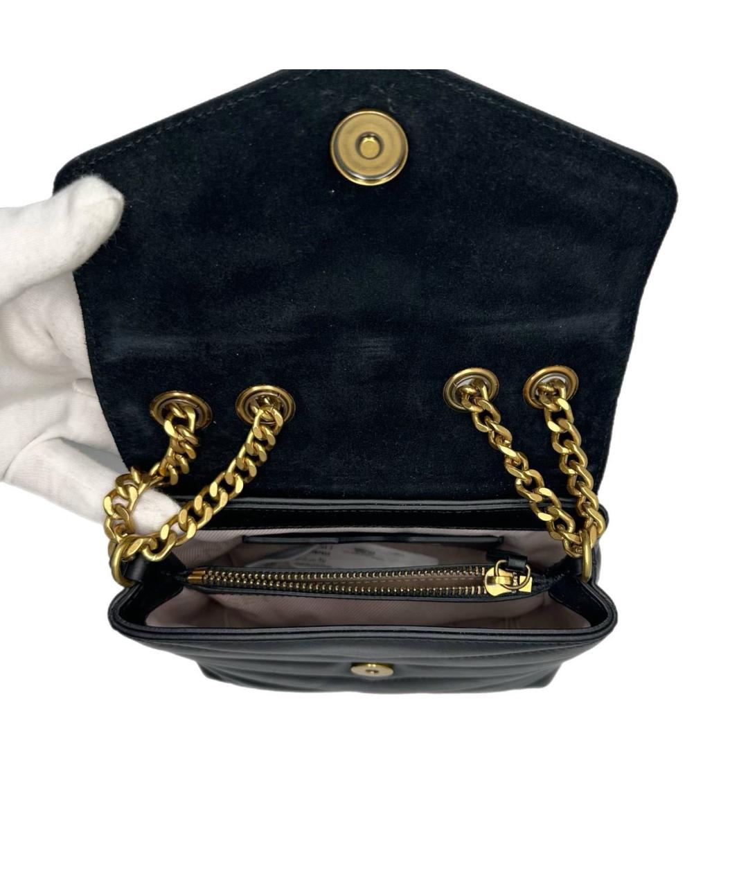 TWIN-SET Черная кожаная сумка через плечо, фото 7