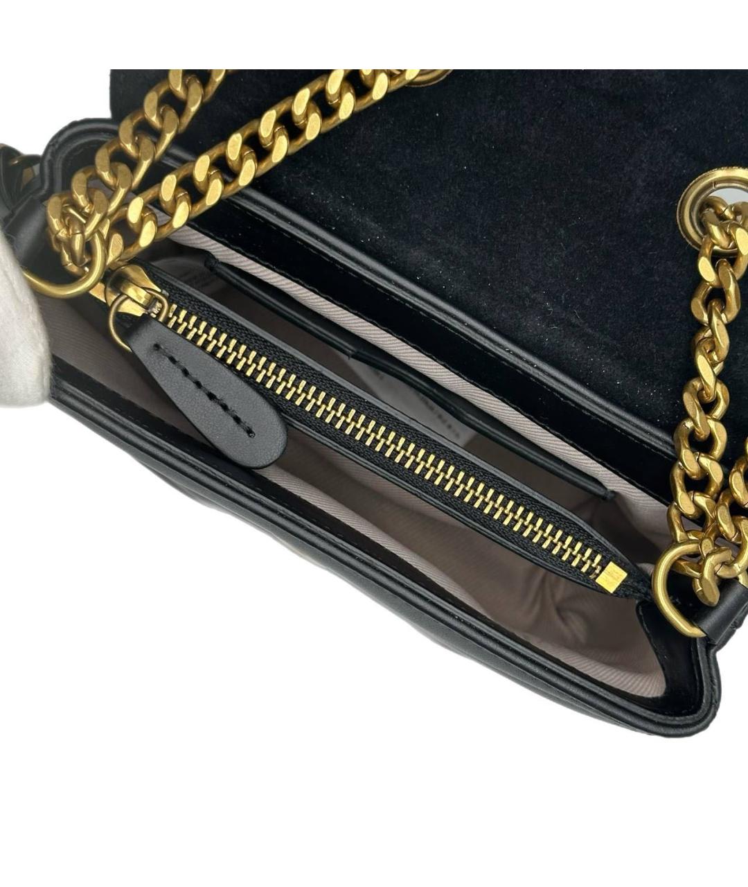 TWIN-SET Черная кожаная сумка через плечо, фото 4