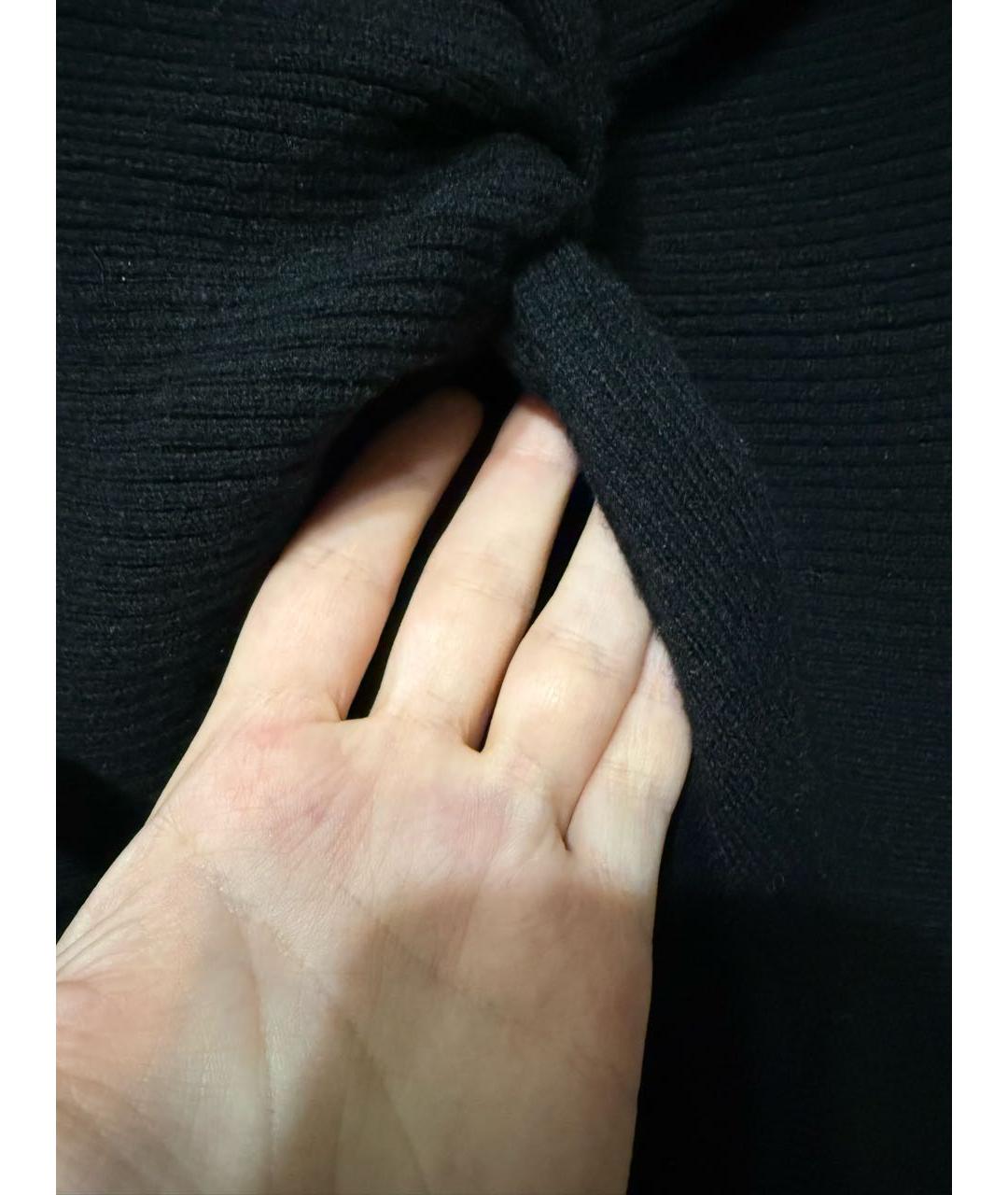 SANDRO Черное шерстяное повседневное платье, фото 5