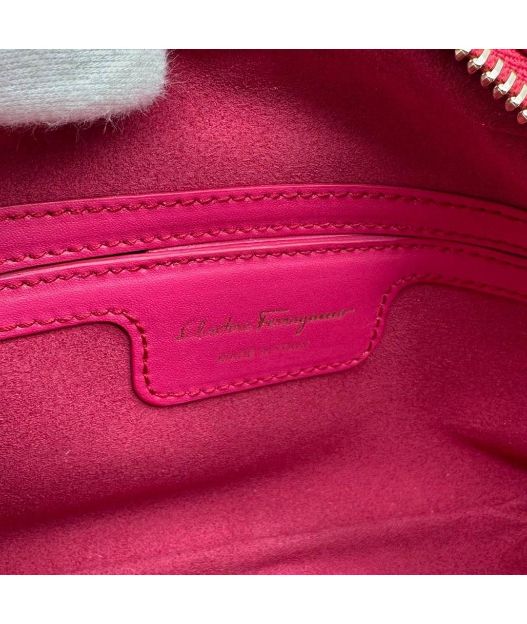 FERRAGAMO Розовая кожаная сумка через плечо, фото 7