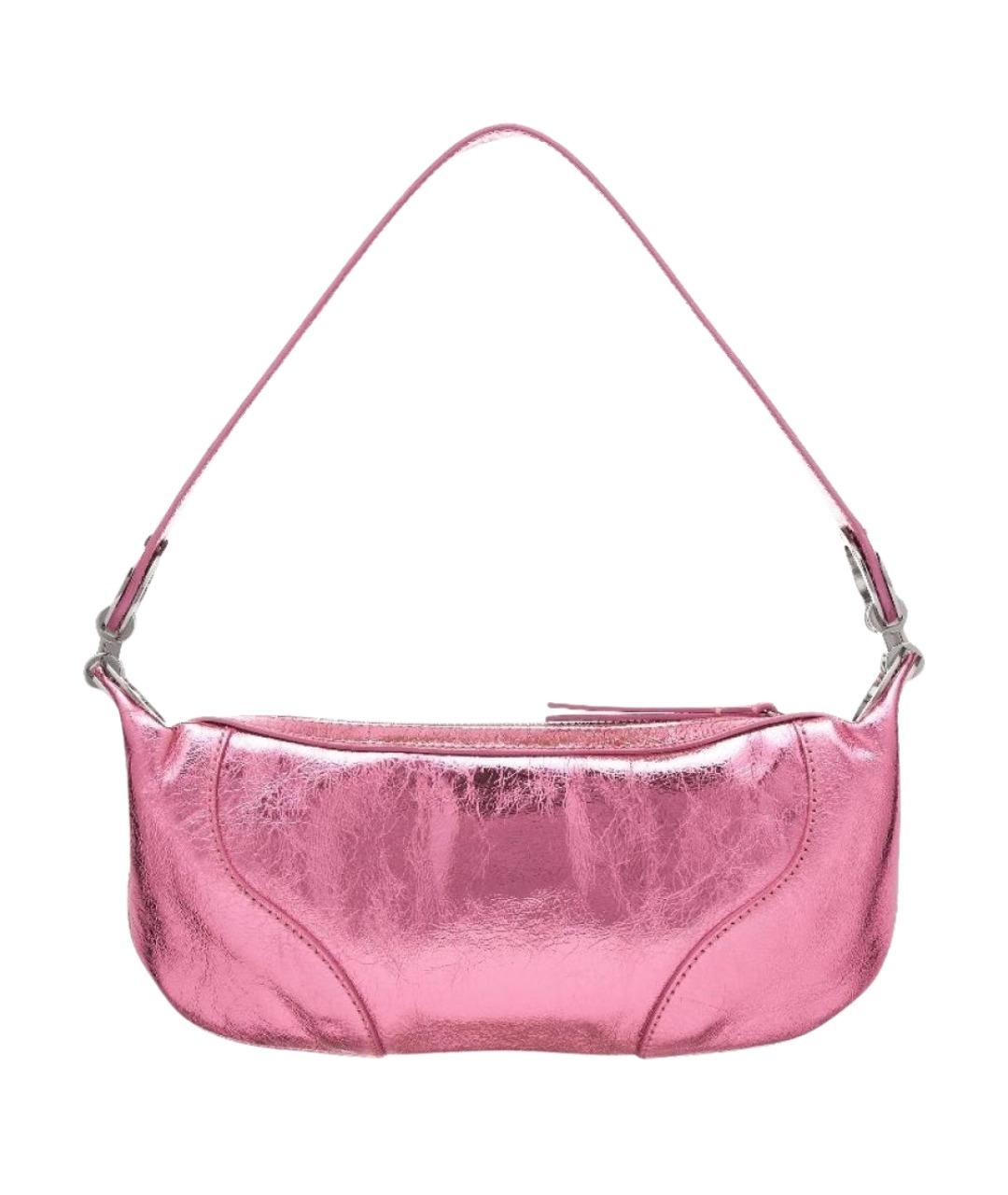 BY FAR Розовая кожаная сумка через плечо, фото 1