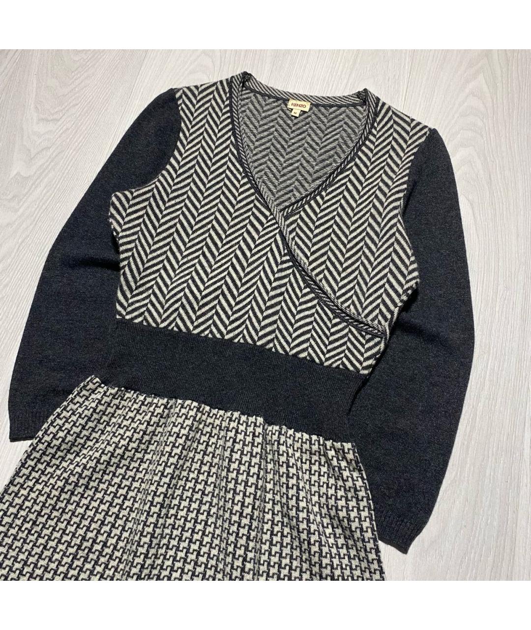 KENZO Серое повседневное платье, фото 2