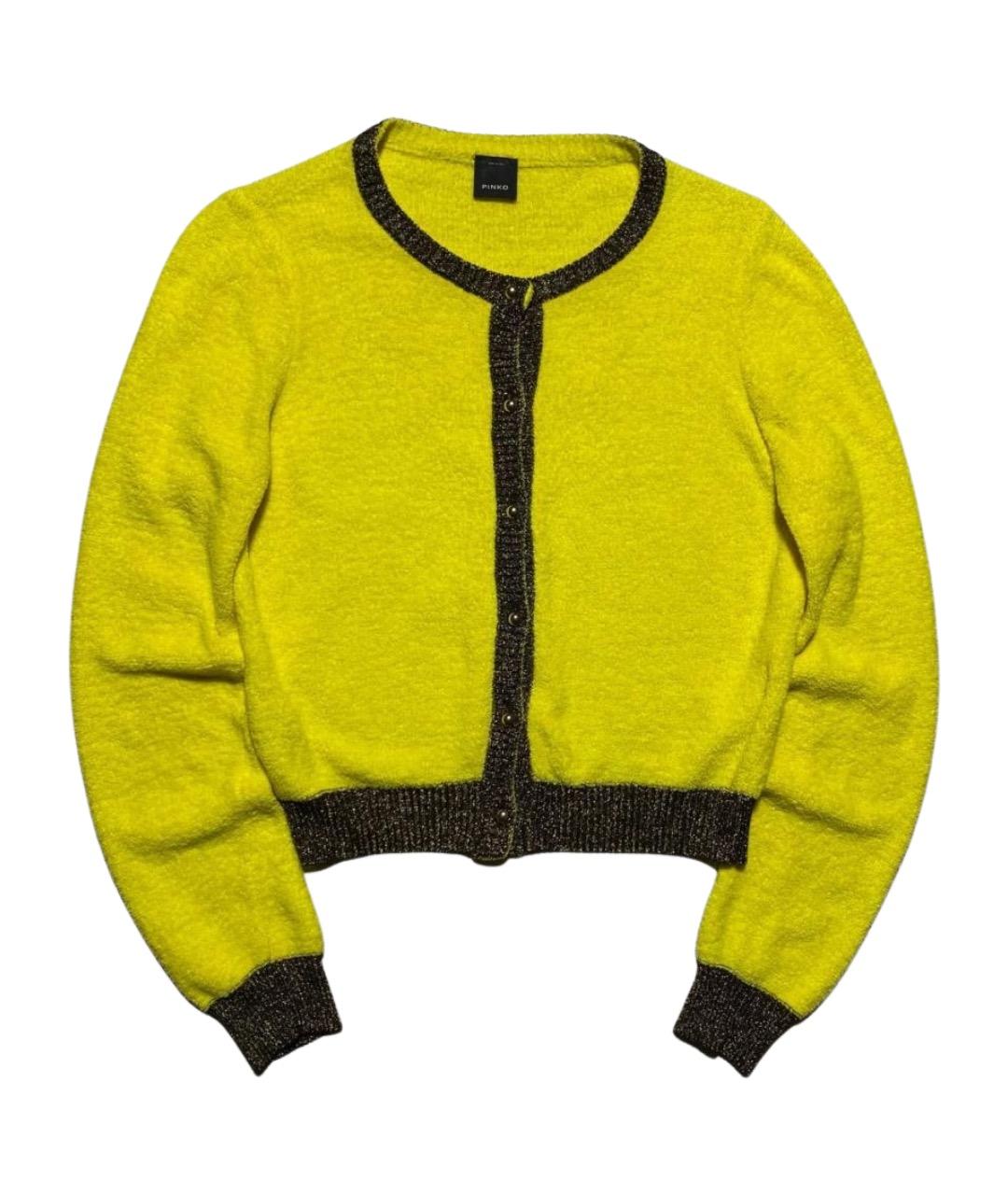 PINKO Желтый хлопковый кардиган, фото 1