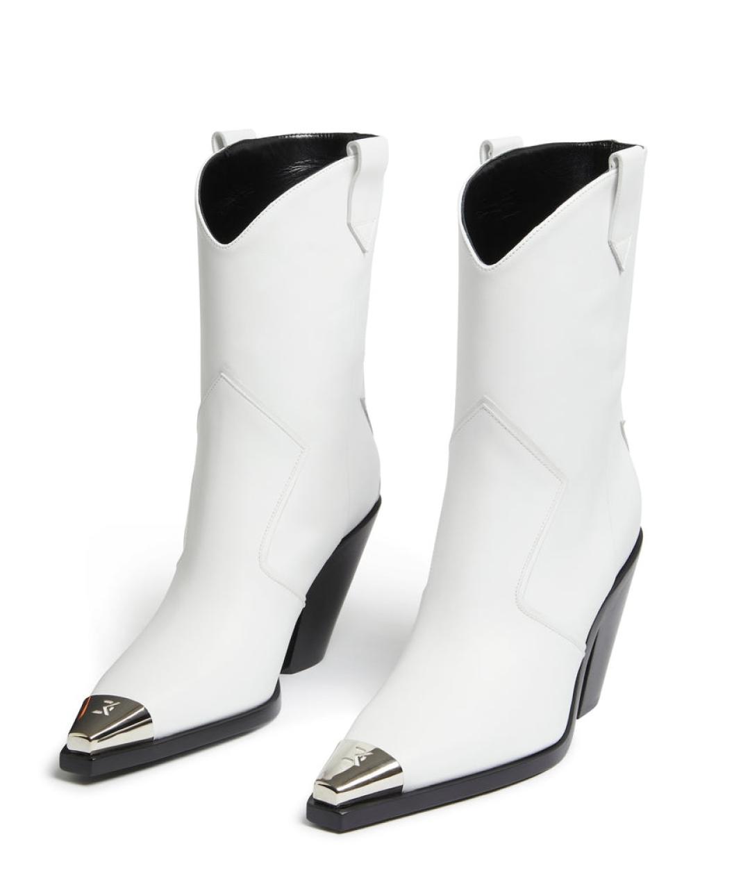 DAVID KOMA Белые кожаные ботильоны, фото 2
