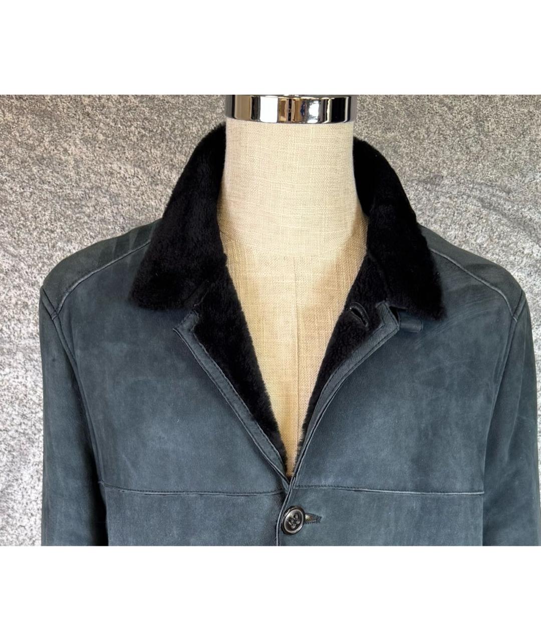 KITON Фиолетовая меховая дубленка/шуба, фото 4