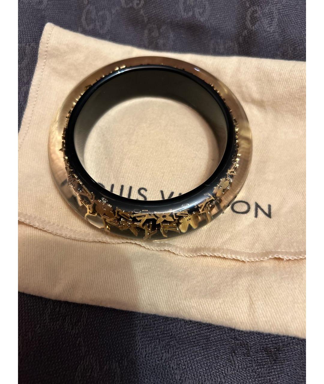 LOUIS VUITTON Черный пластиковый браслет, фото 3