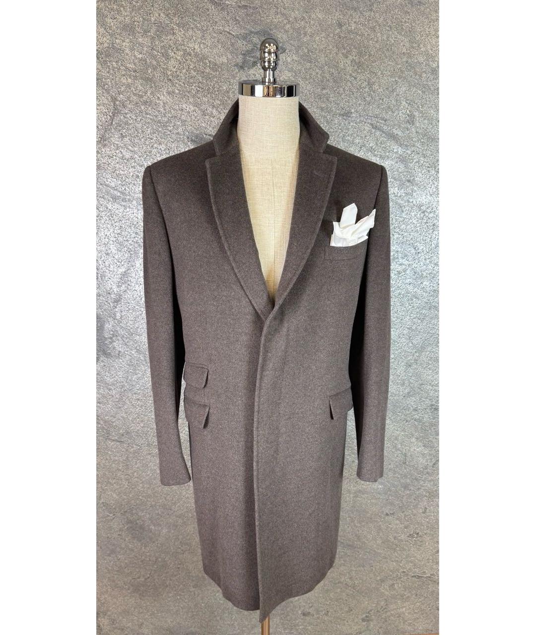 GUCCI Коричневое шерстяное пальто, фото 9