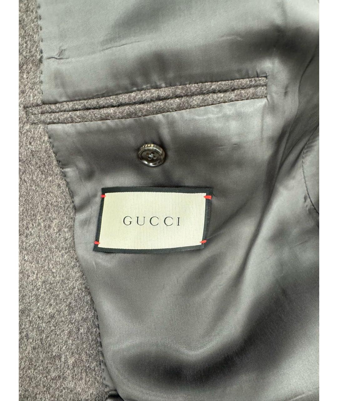 GUCCI Коричневое шерстяное пальто, фото 3