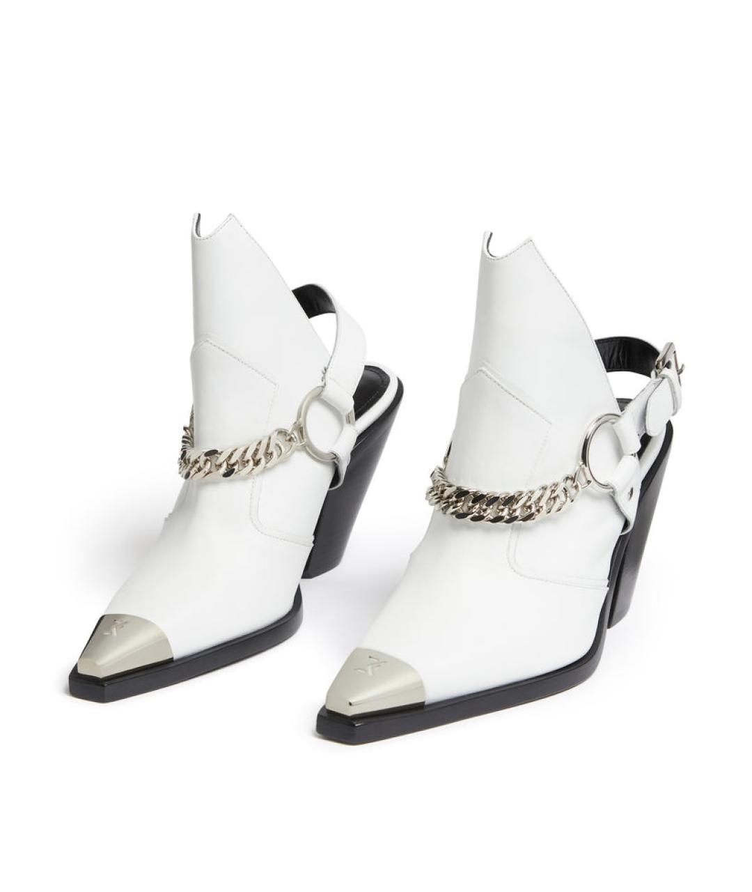 DAVID KOMA Белые кожаные ботинки, фото 2