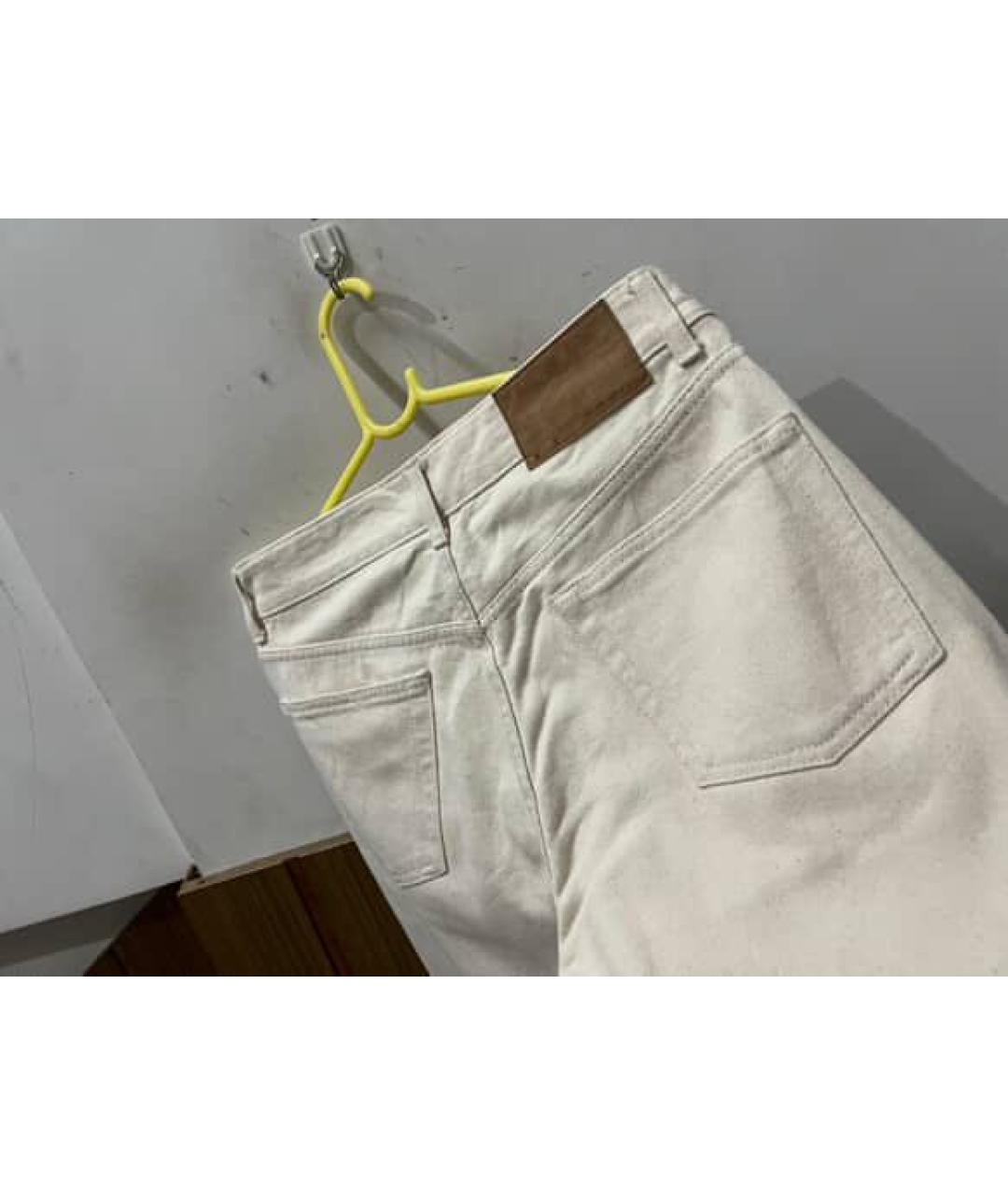 MAHARISHI Белые хлопковые прямые джинсы, фото 8