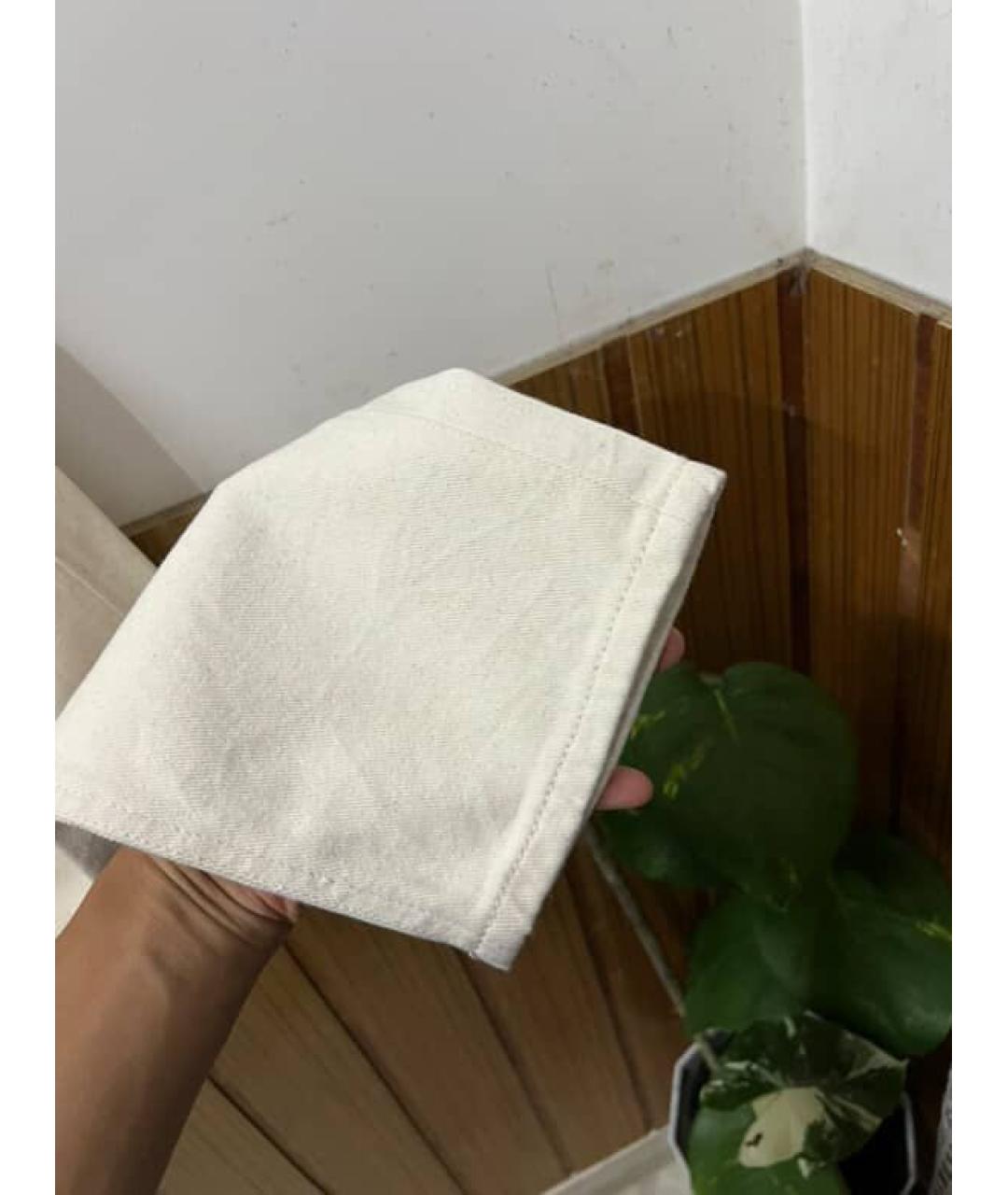 MAHARISHI Белые хлопковые прямые джинсы, фото 6