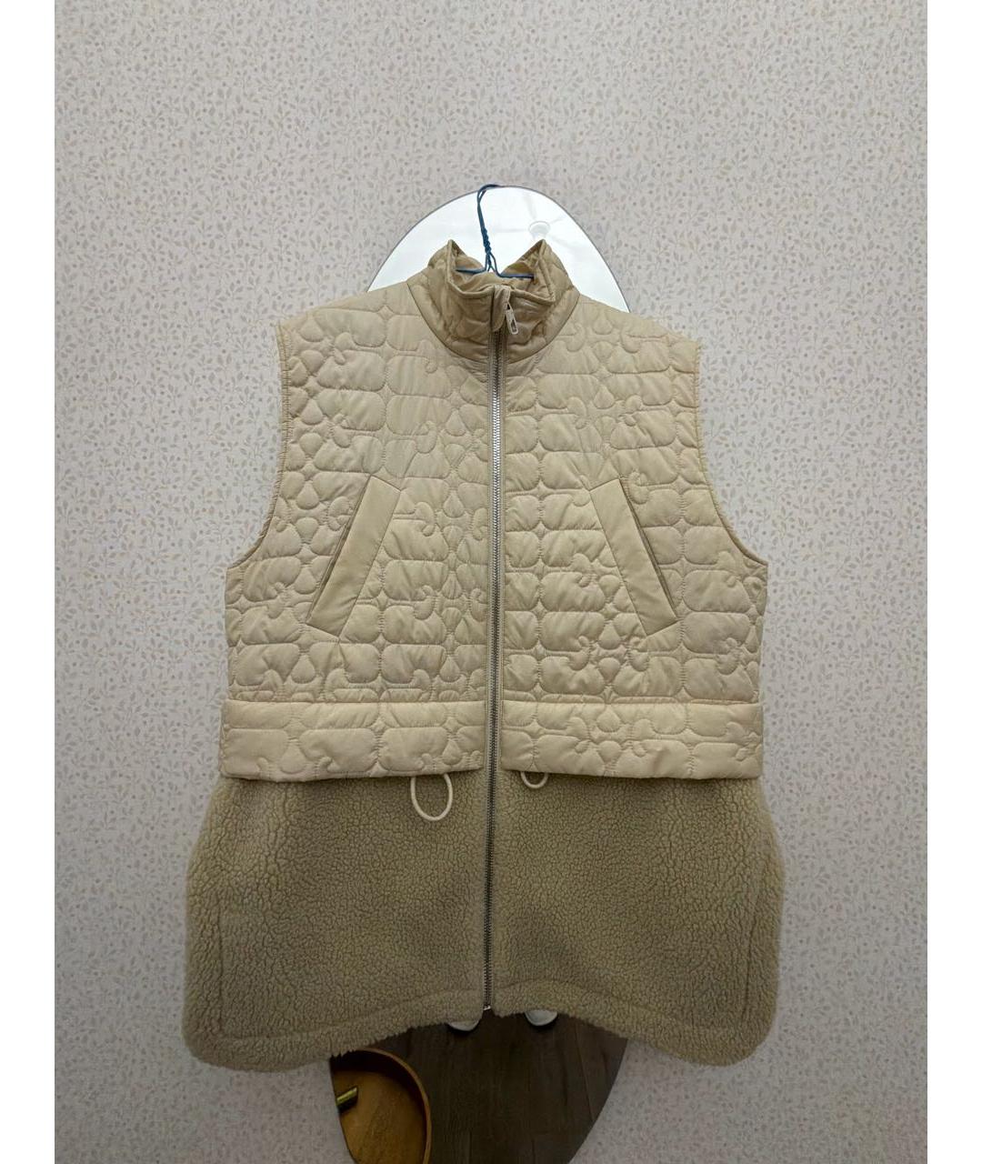 GANNI Бежевый полиэстеровый жилет, фото 6