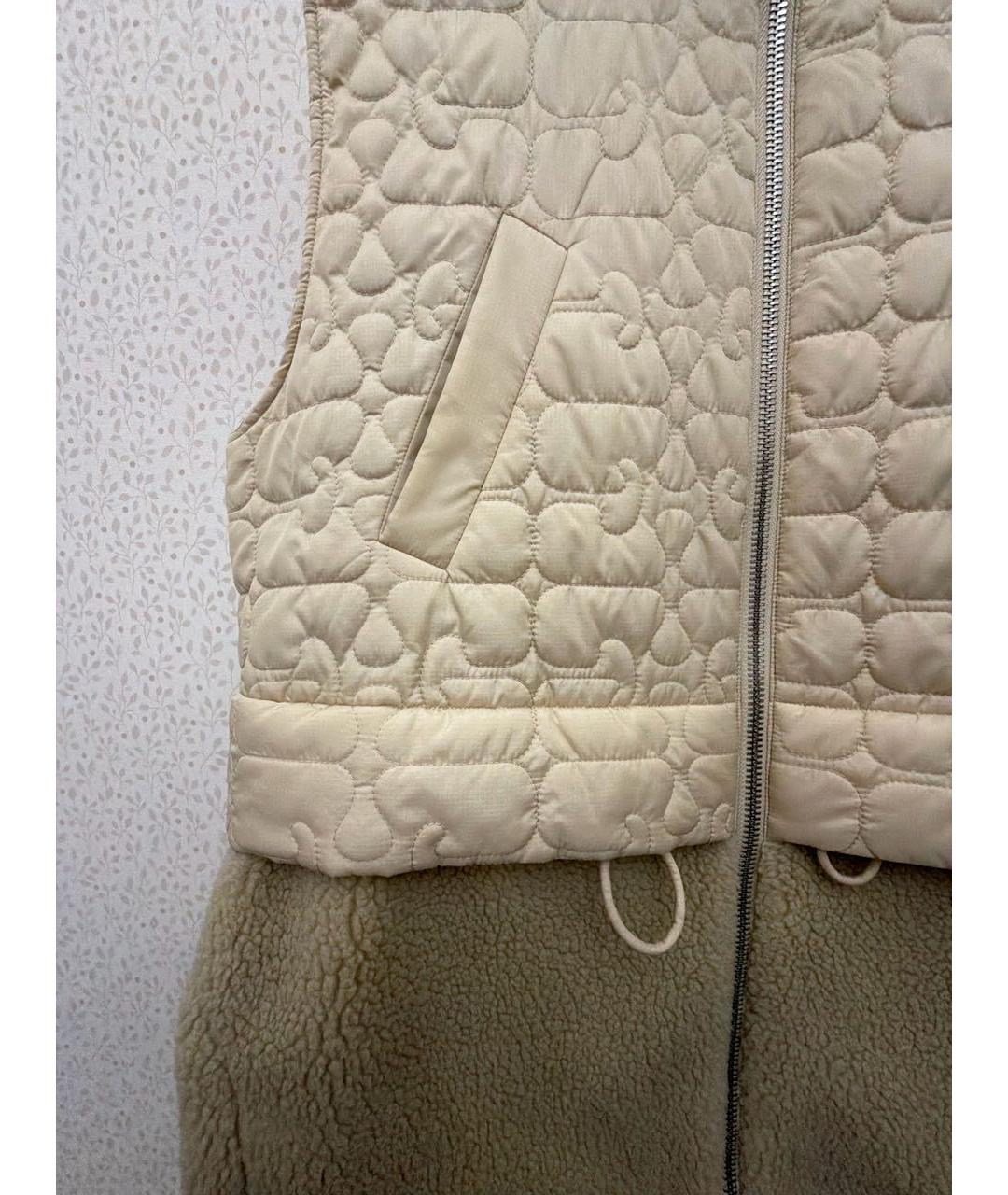 GANNI Бежевый полиэстеровый жилет, фото 4