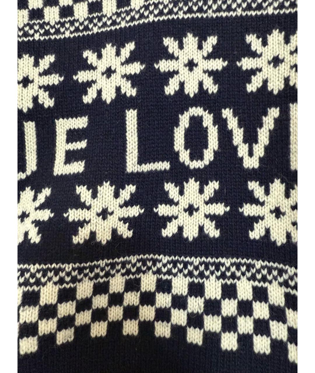 SANDRO Темно-синий шерстяной джемпер / свитер, фото 3