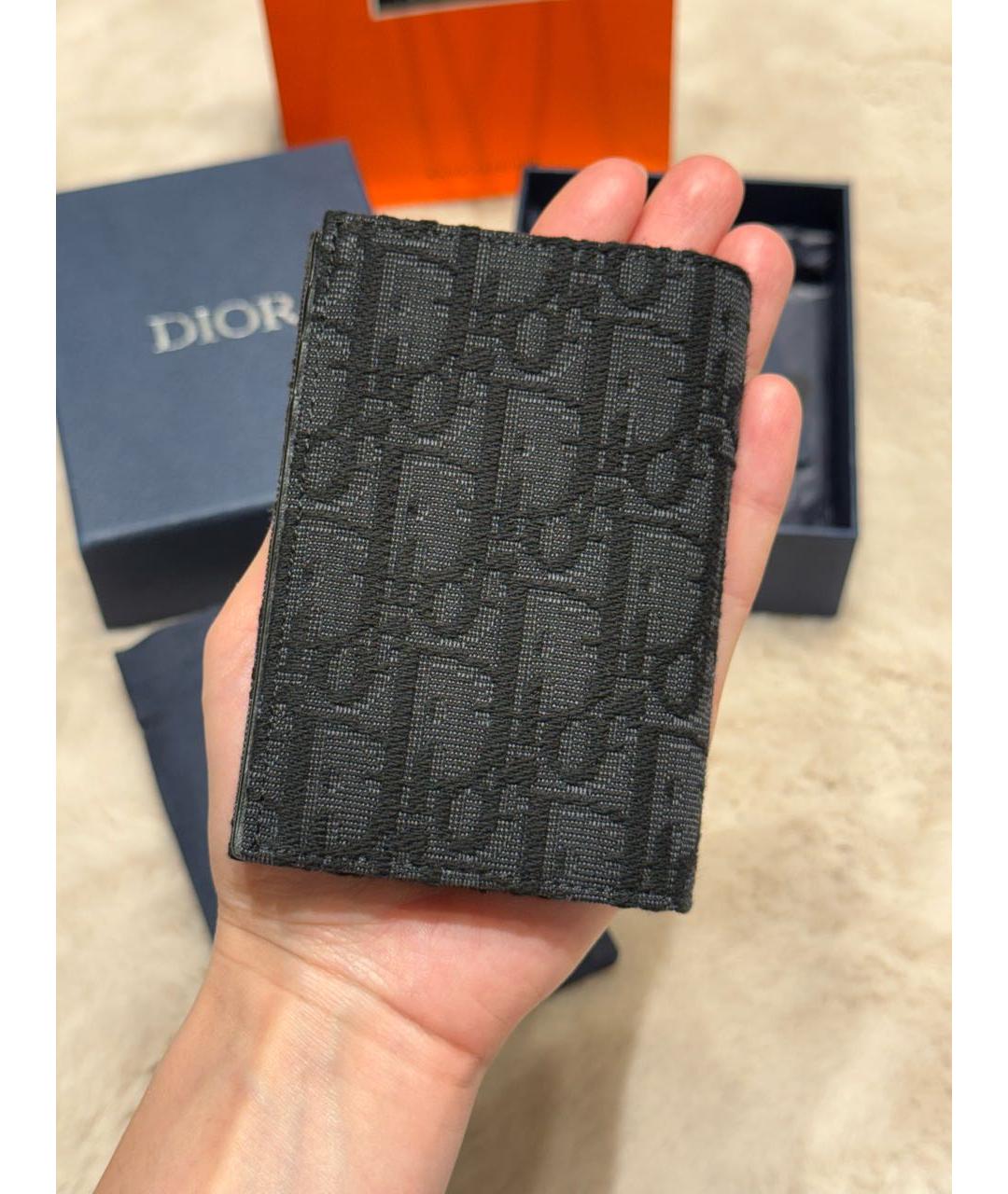 CHRISTIAN DIOR Антрацитовый кардхолдер, фото 3