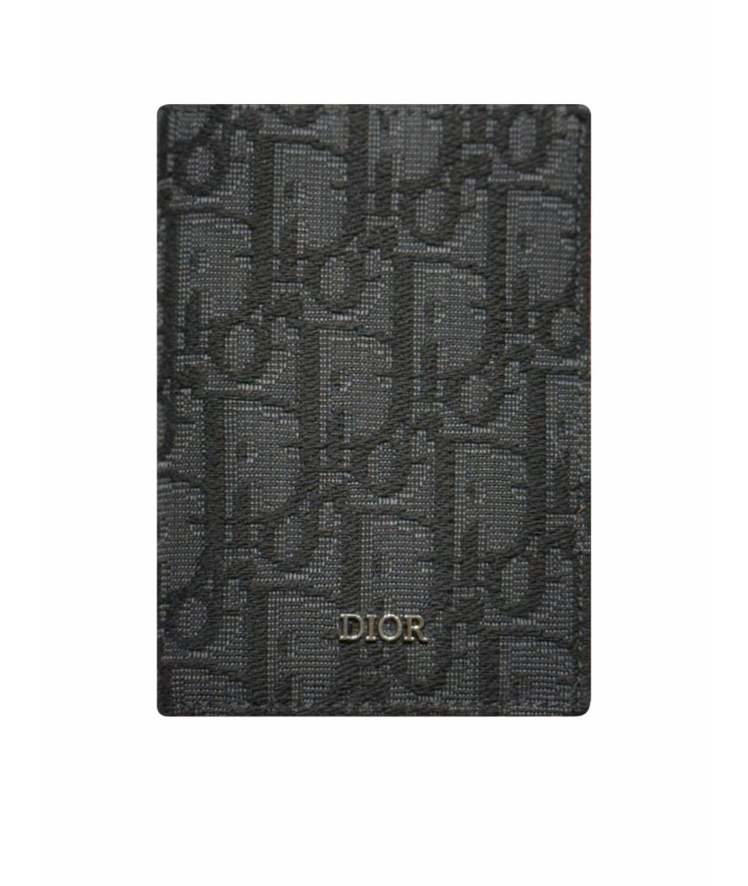 CHRISTIAN DIOR Антрацитовый кардхолдер, фото 1