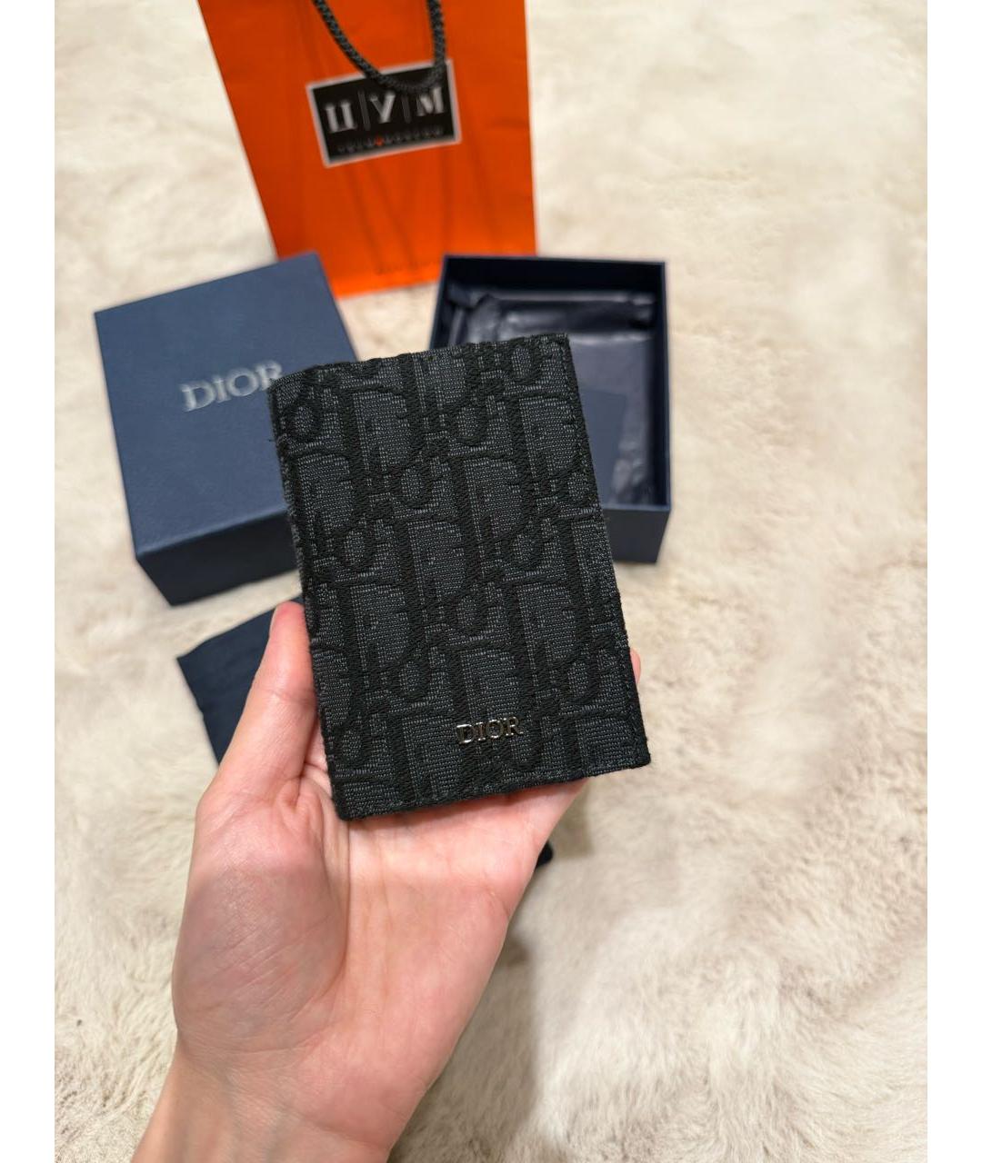 CHRISTIAN DIOR Антрацитовый кардхолдер, фото 2