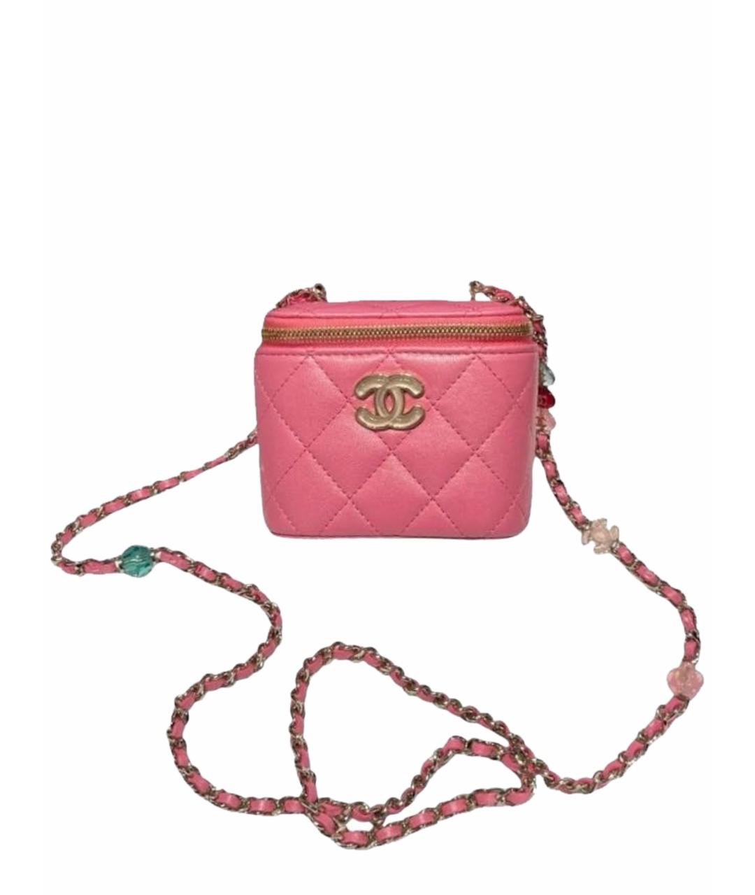 CHANEL Розовая кожаная сумка через плечо, фото 1
