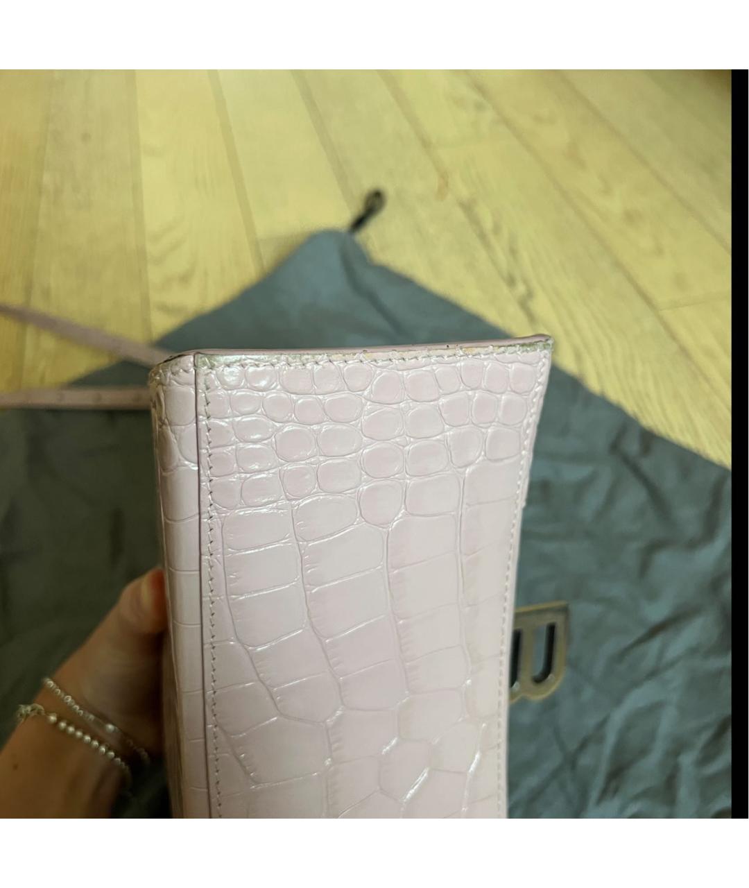 BALENCIAGA Розовая кожаная сумка на плечо, фото 4