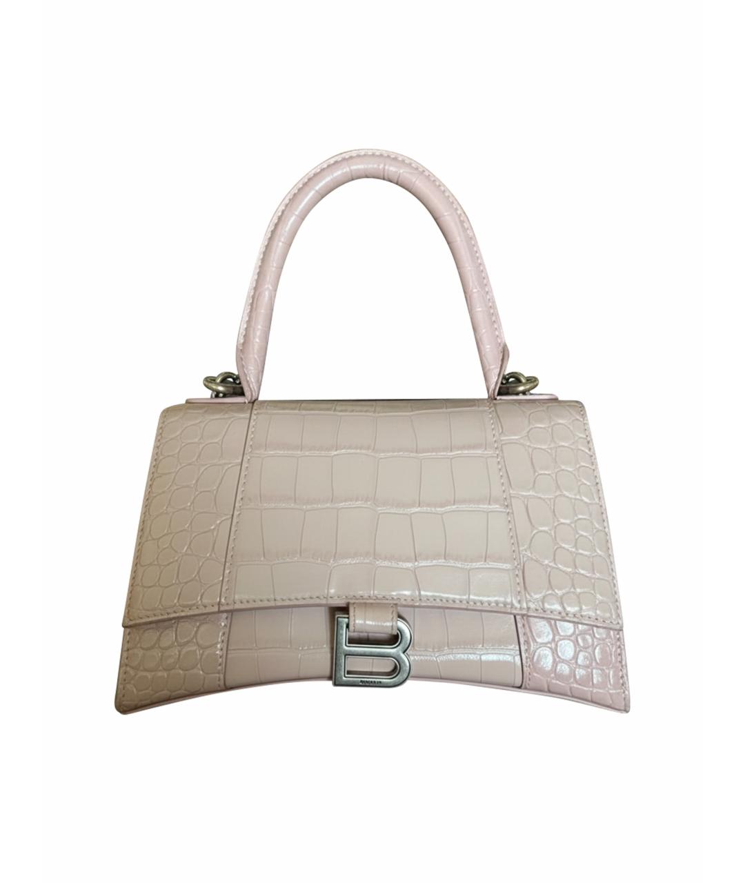 BALENCIAGA Розовая кожаная сумка на плечо, фото 1