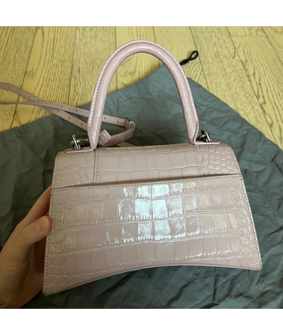 BALENCIAGA Розовая кожаная сумка на плечо, фото 2