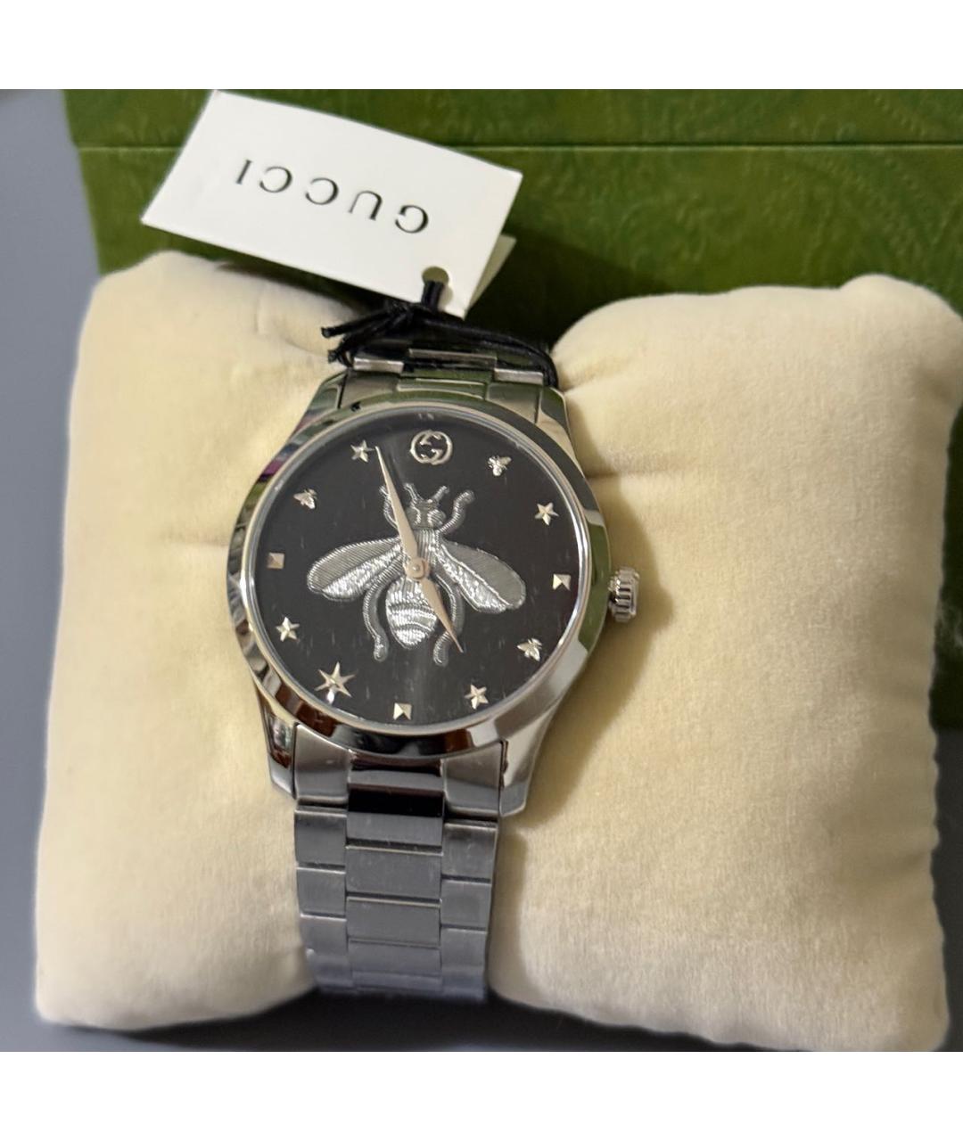 GUCCI Серебряные стальные часы, фото 2