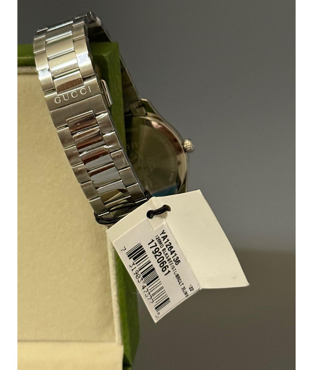 GUCCI Серебряные стальные часы, фото 6