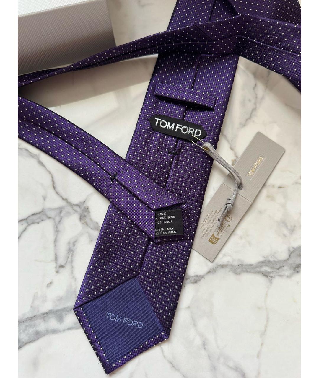 TOM FORD Фиолетовый шелковый галстук, фото 3