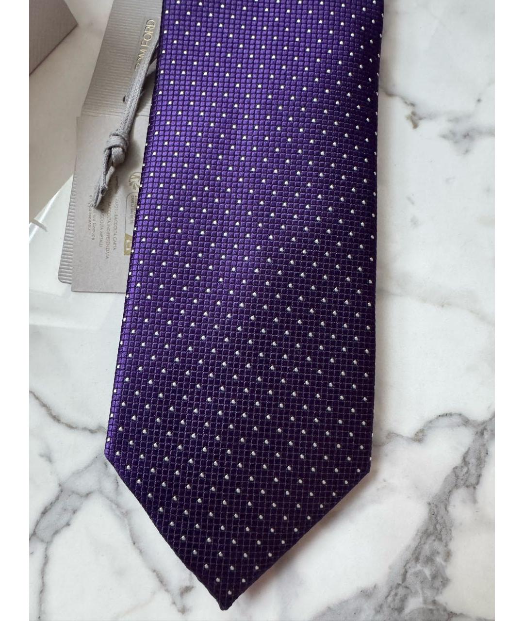 TOM FORD Фиолетовый шелковый галстук, фото 4