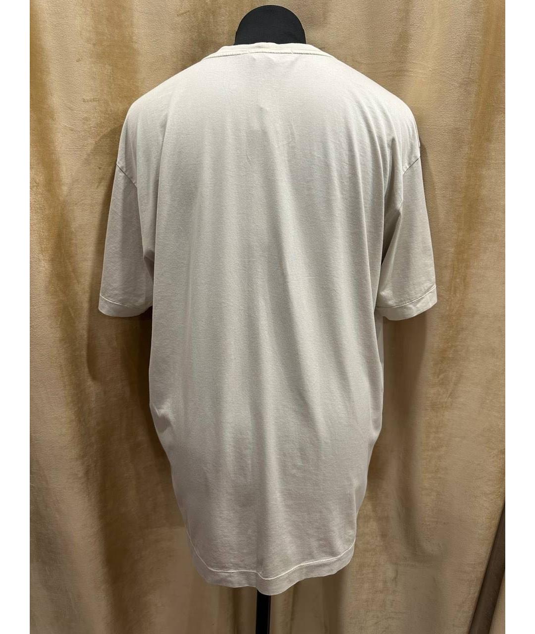 STONE ISLAND Бежевая хлопковая футболка, фото 2