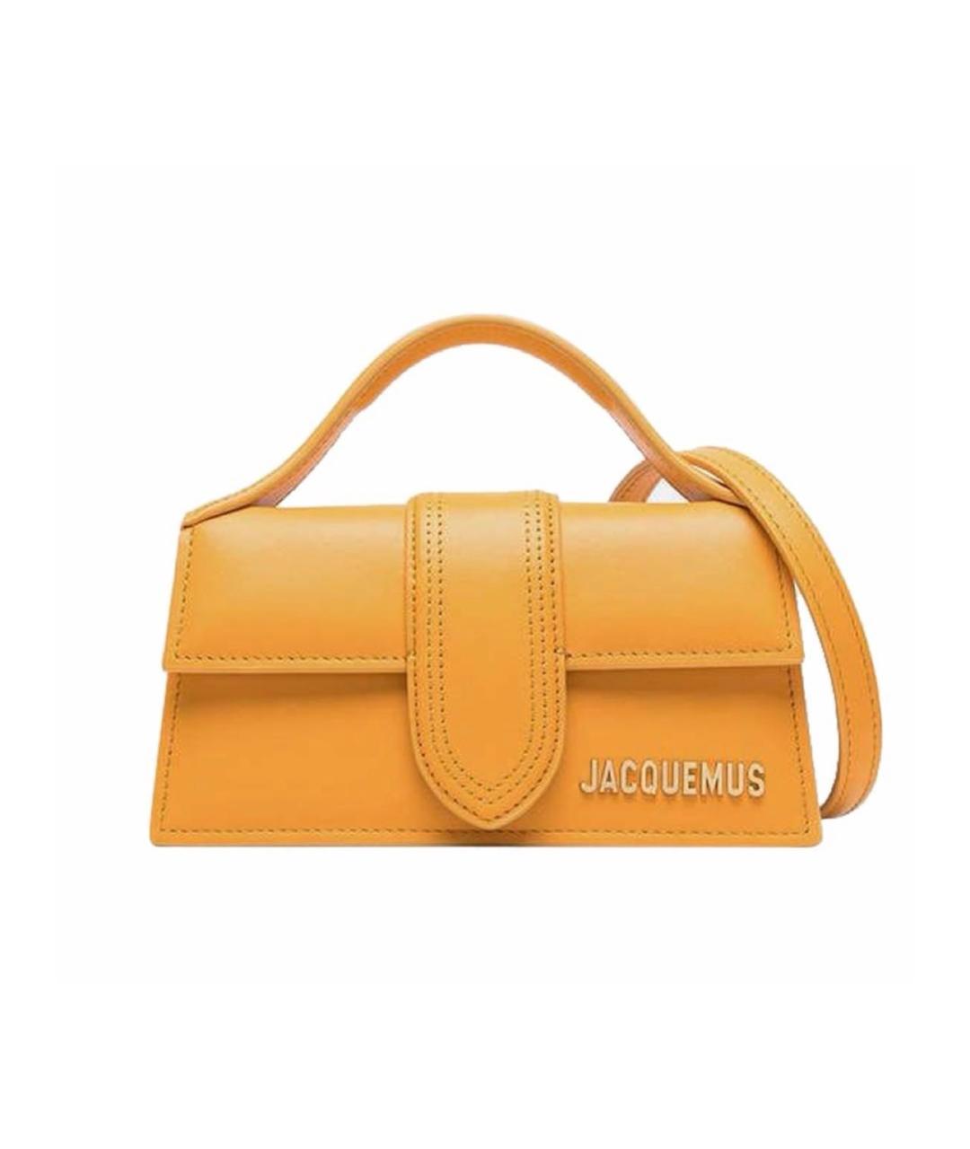 JACQUEMUS Оранжевая кожаная сумка через плечо, фото 1