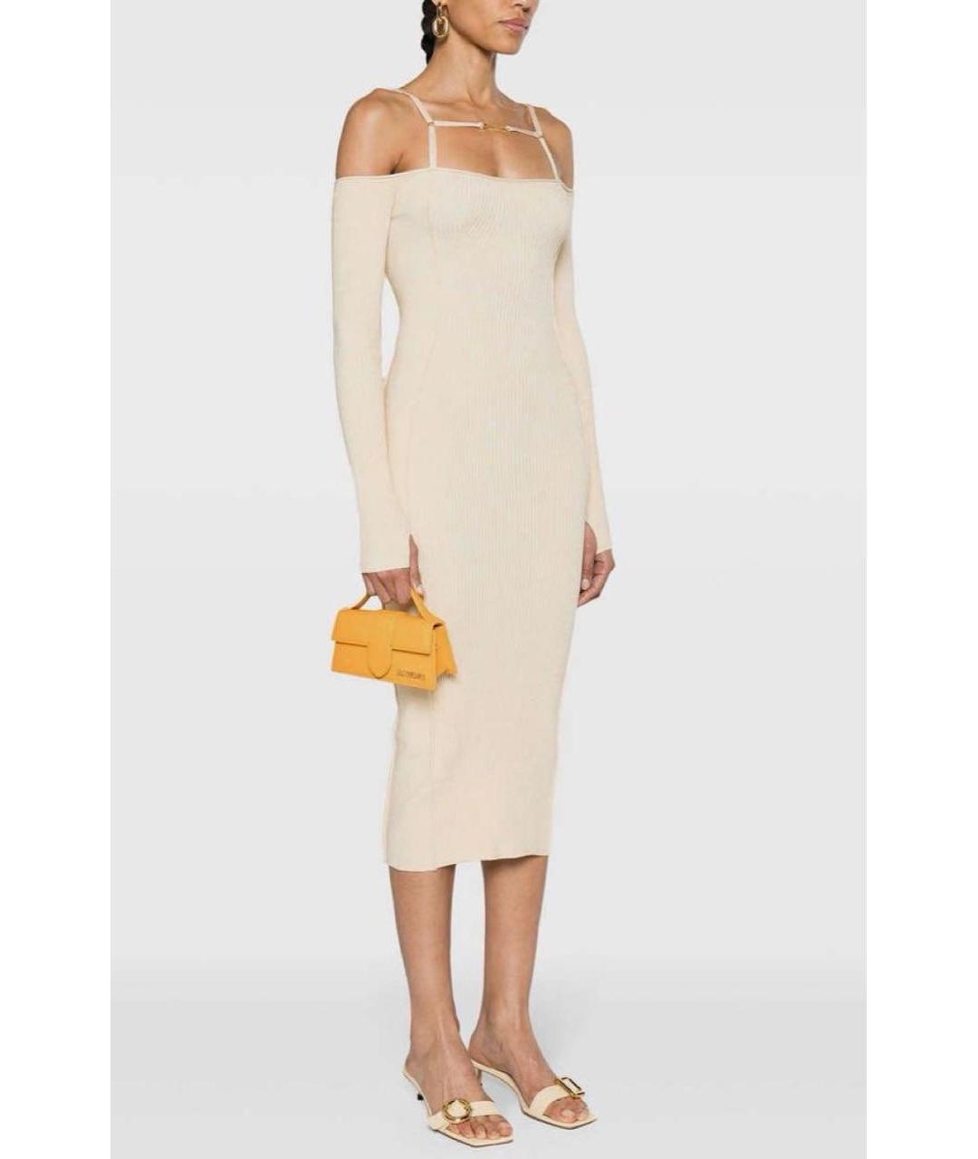 JACQUEMUS Оранжевая кожаная сумка через плечо, фото 5