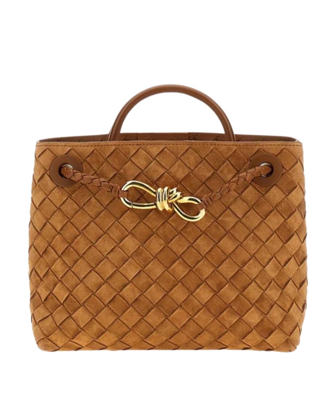 BOTTEGA VENETA Коричневая замшевая сумка через плечо, фото 1