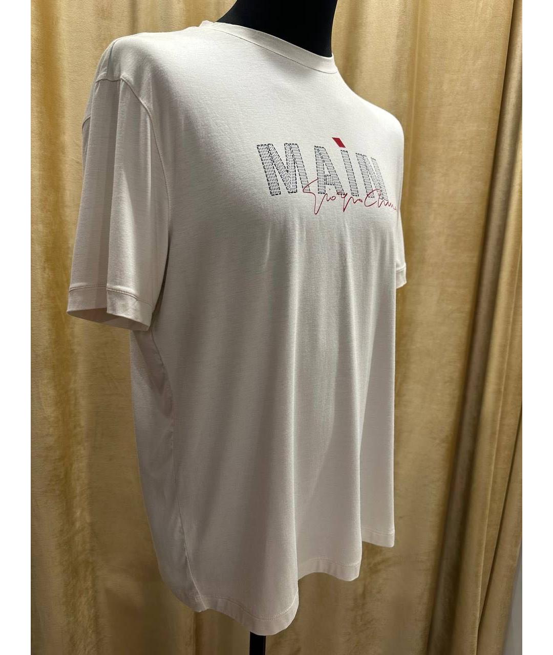 GIORGIO ARMANI Бежевая вискозная футболка, фото 3