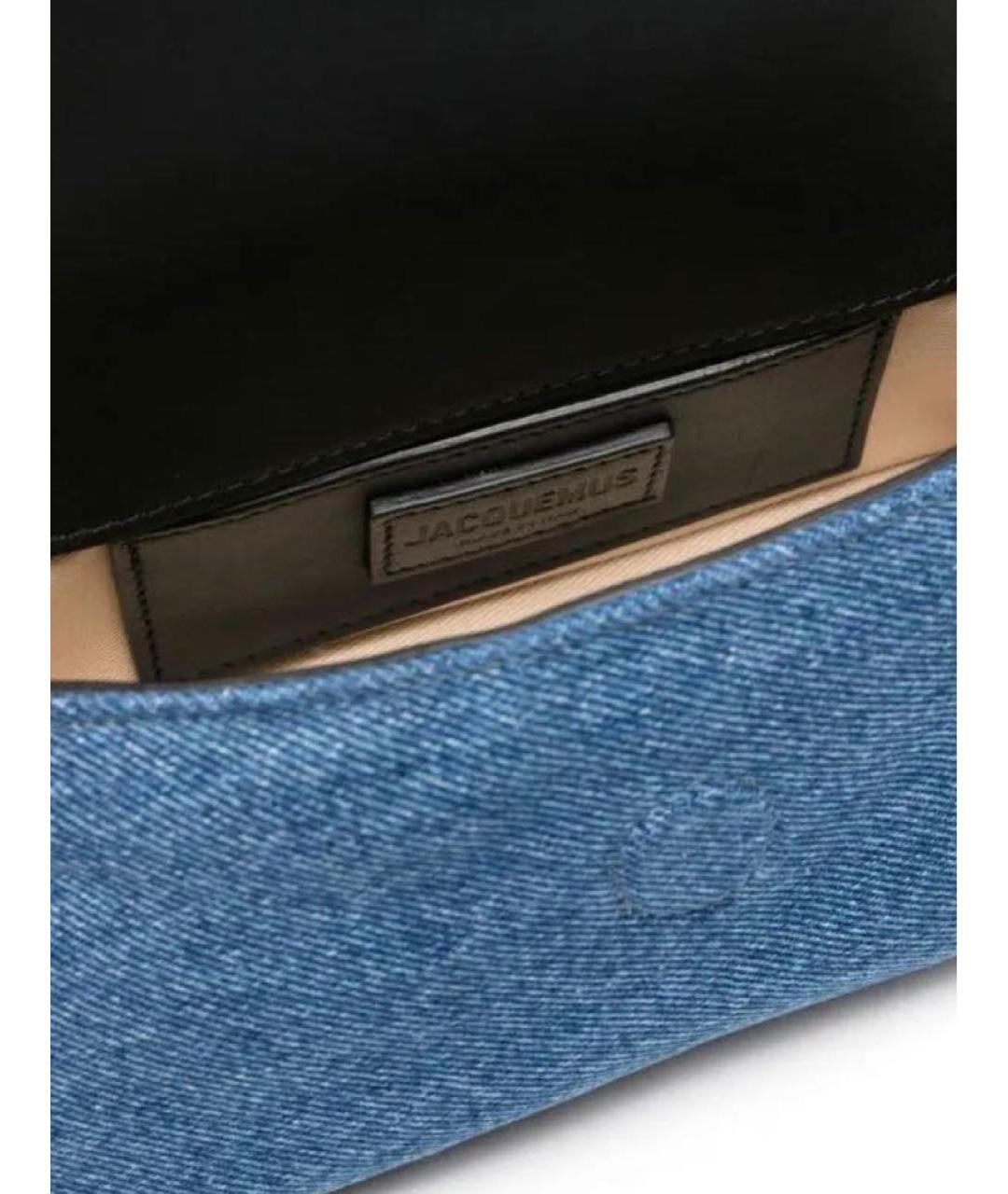 JACQUEMUS Синяя деним сумка через плечо, фото 4