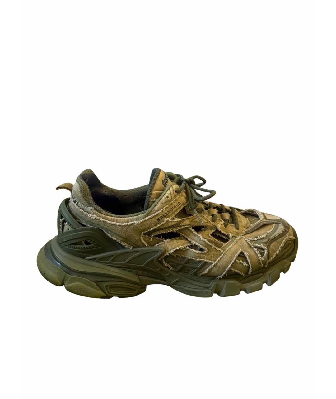 BALENCIAGA Хаки низкие кроссовки / кеды, фото 1