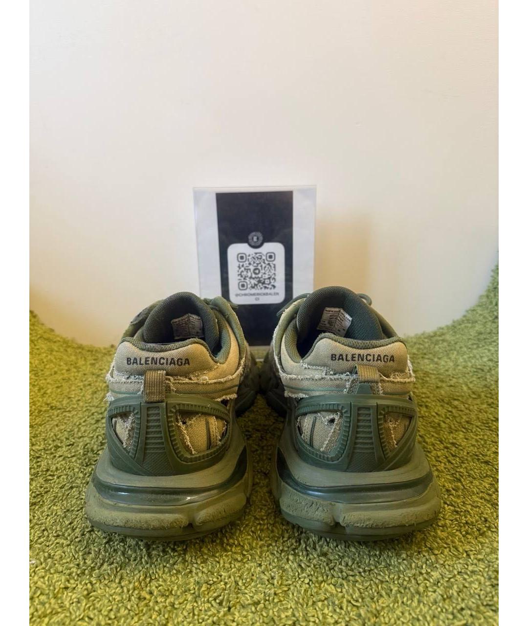 BALENCIAGA Хаки низкие кроссовки / кеды, фото 3
