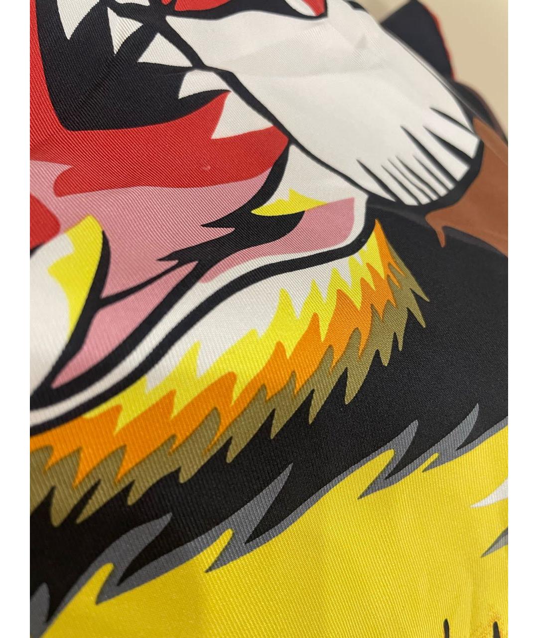 GUCCI Черный шелковый платок, фото 6