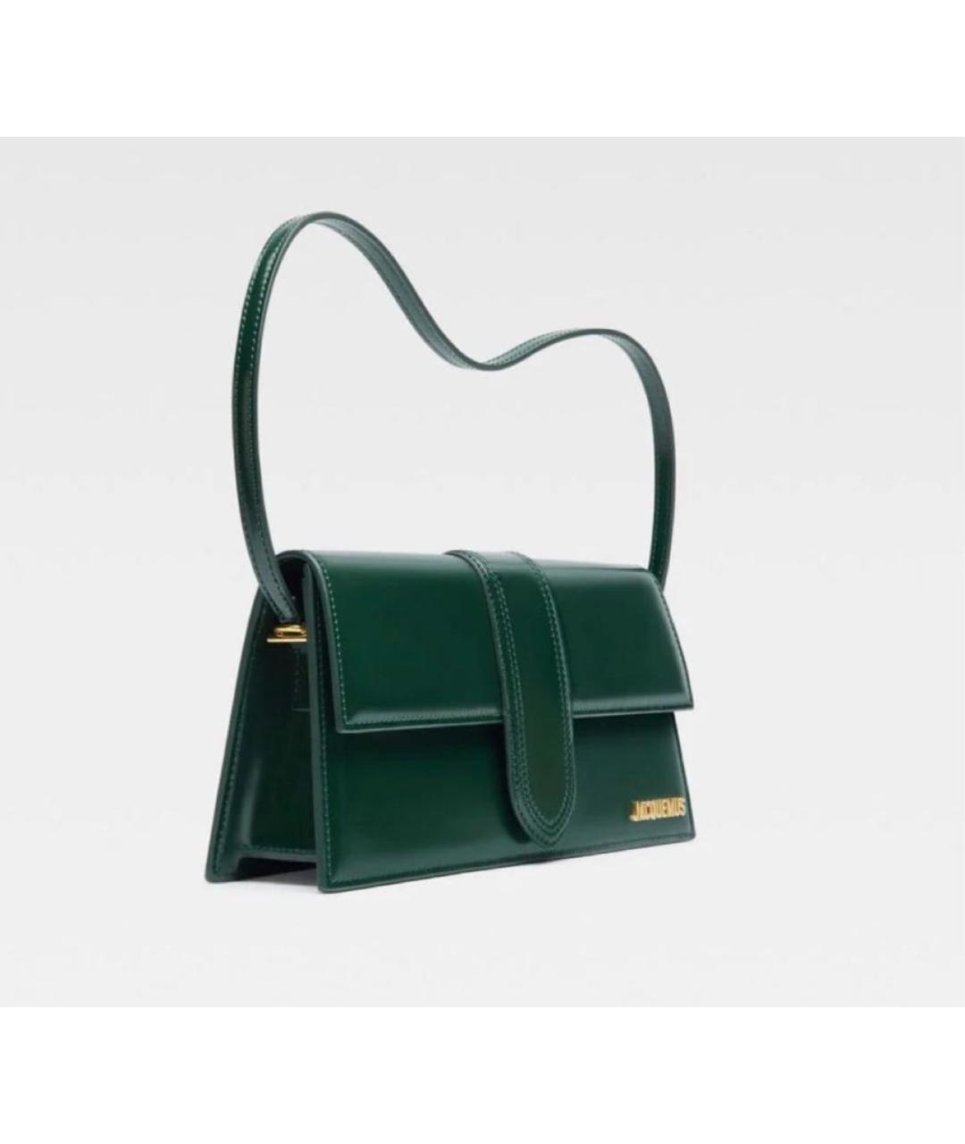 JACQUEMUS Зеленая кожаная сумка через плечо, фото 2