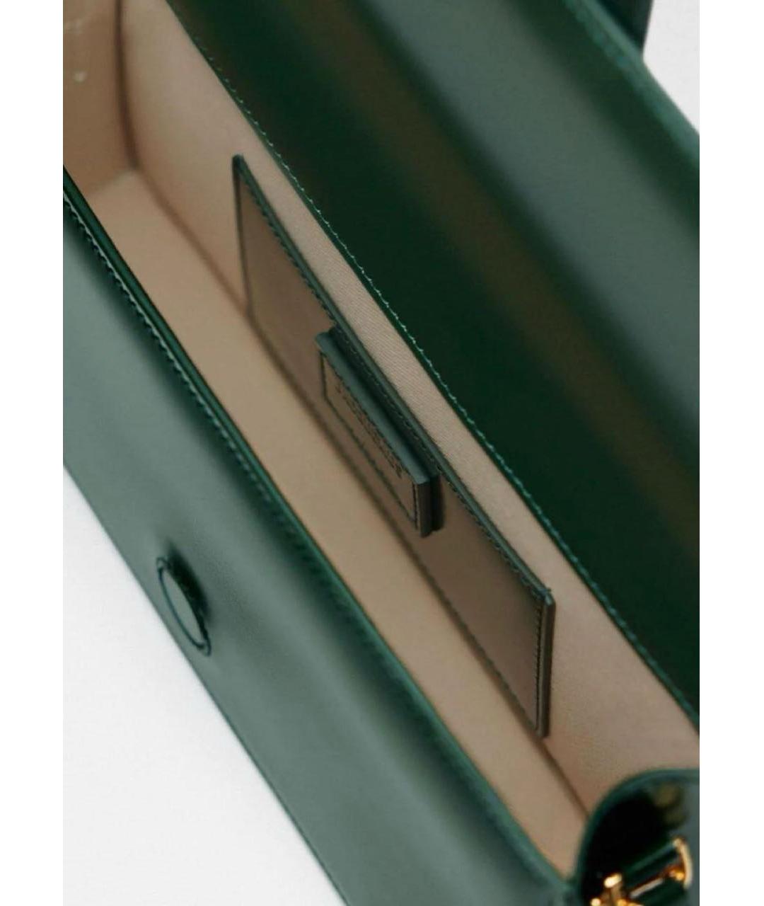 JACQUEMUS Зеленая кожаная сумка через плечо, фото 5