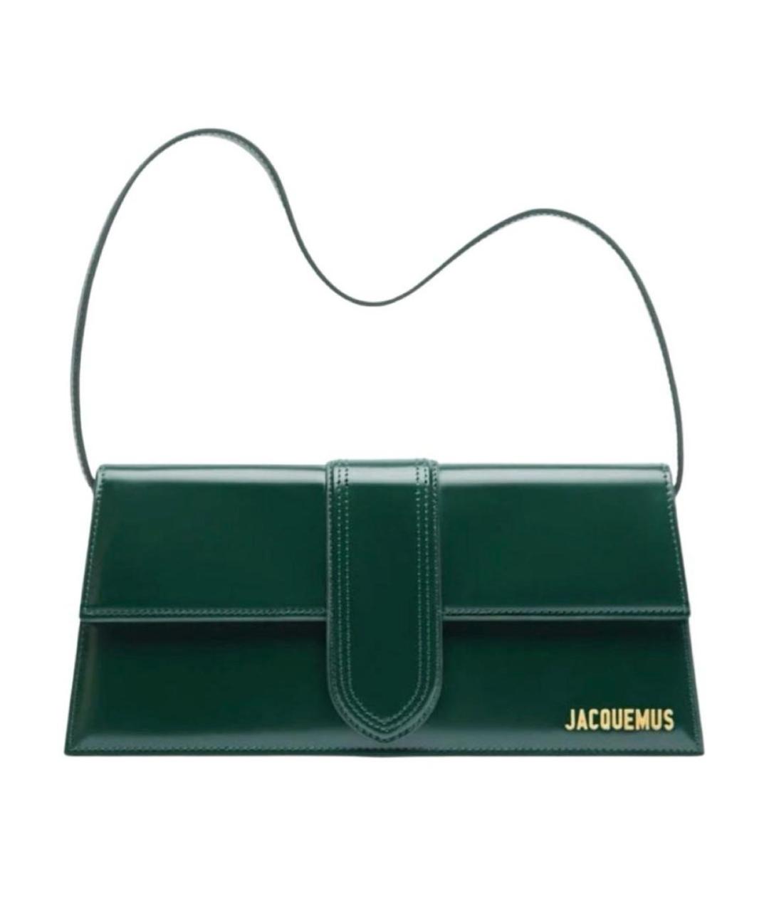 JACQUEMUS Зеленая кожаная сумка через плечо, фото 1