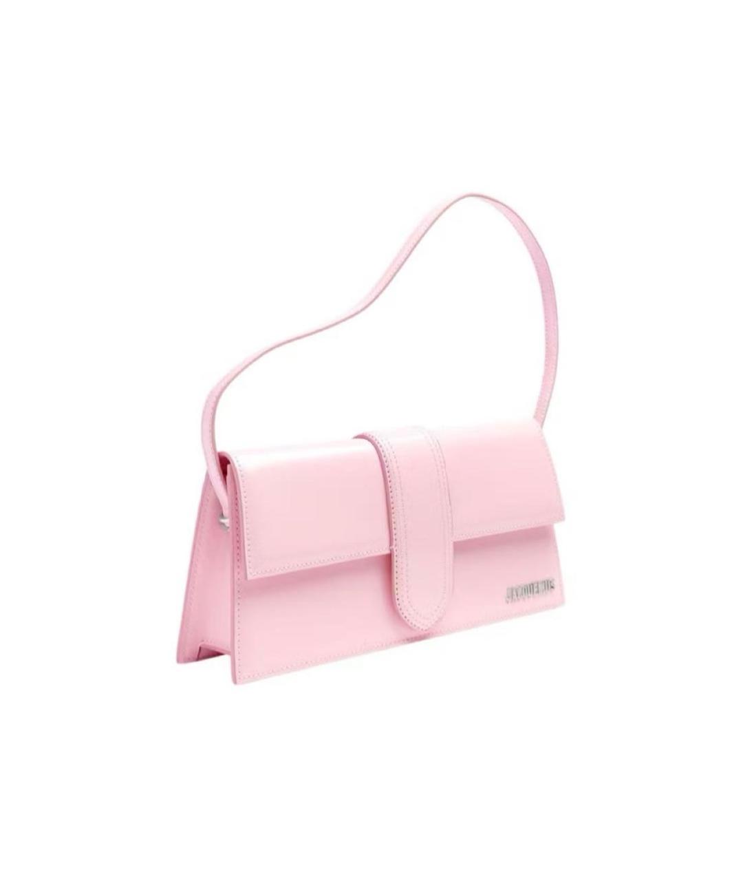 JACQUEMUS Розовая кожаная сумка через плечо, фото 2
