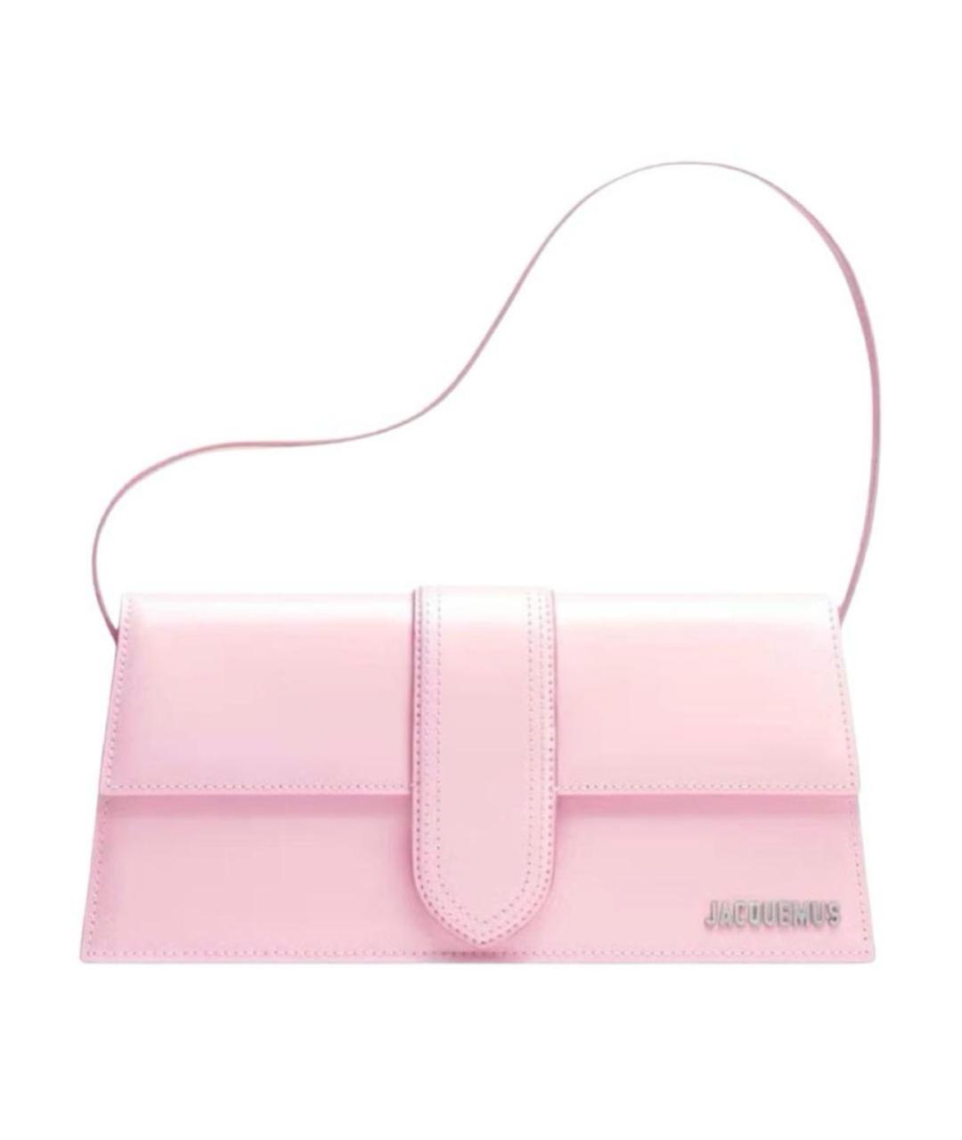 JACQUEMUS Розовая кожаная сумка через плечо, фото 1