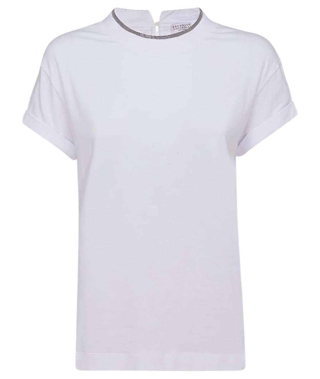 BRUNELLO CUCINELLI Белая хлопковая футболка, фото 1