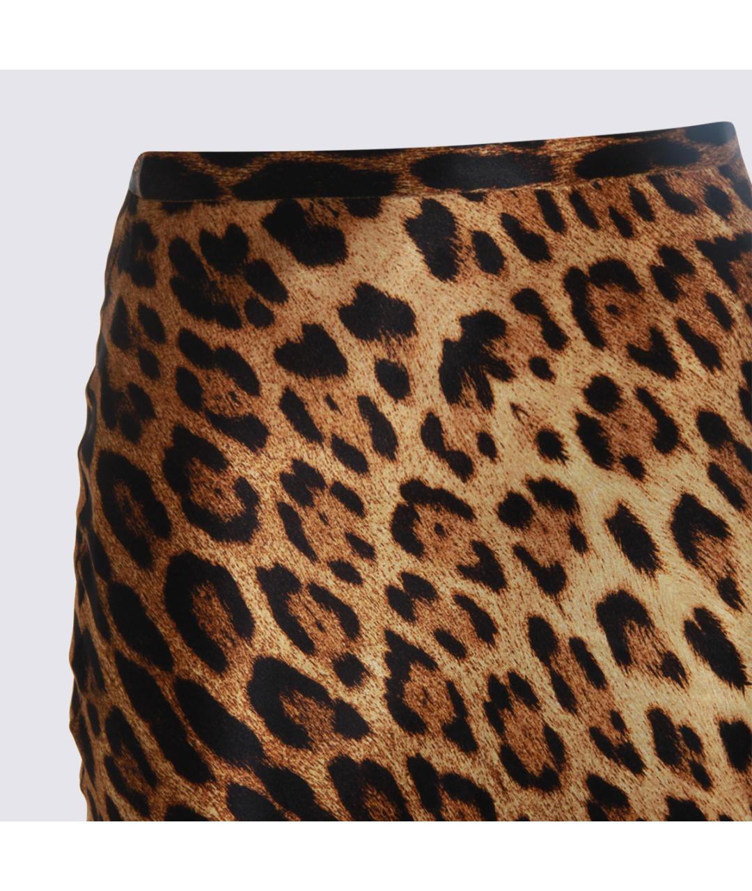 ROBERTO CAVALLI Мульти шелковая юбка макси, фото 3