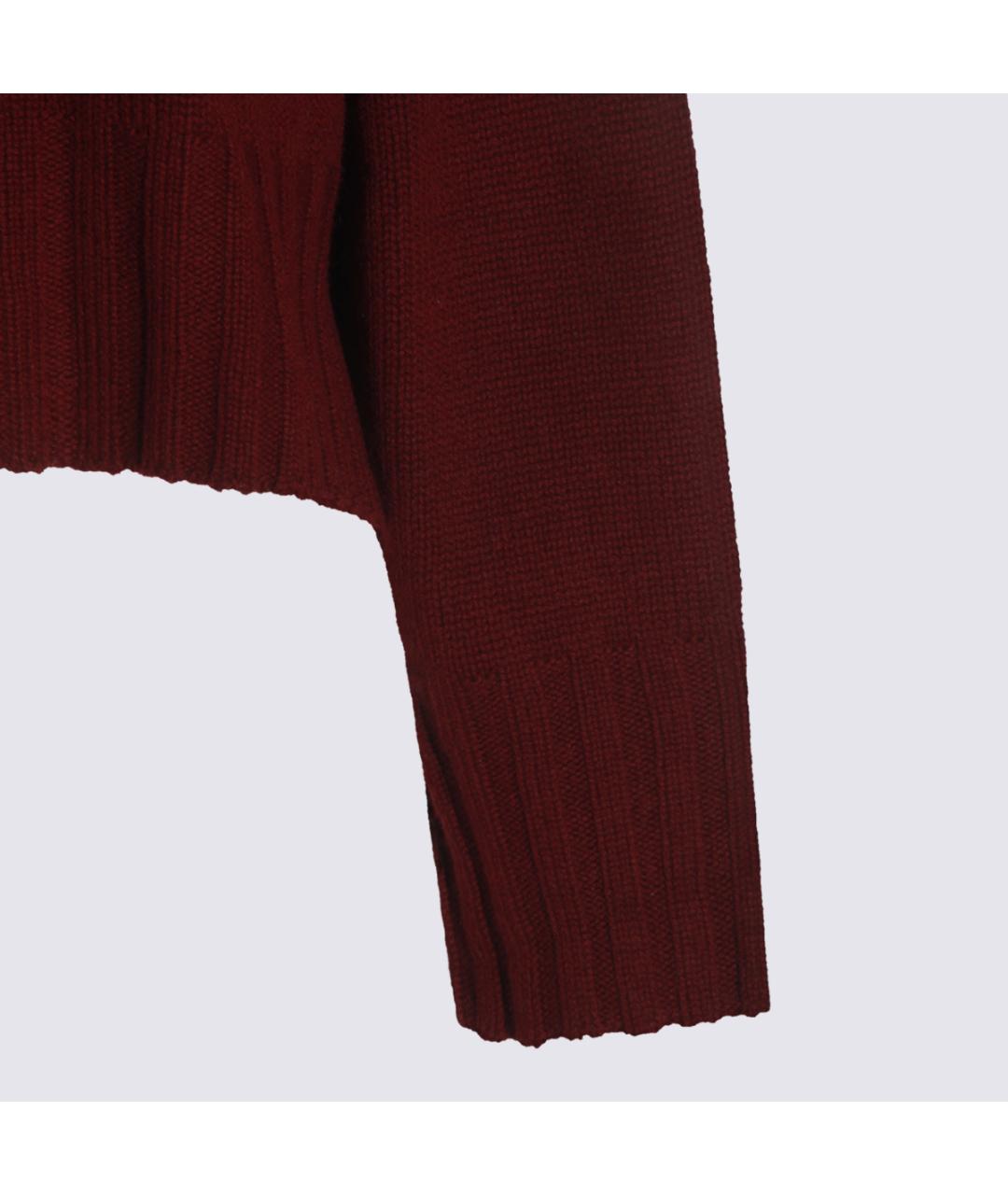 ALLUDE Бордовый шерстяной джемпер / свитер, фото 3