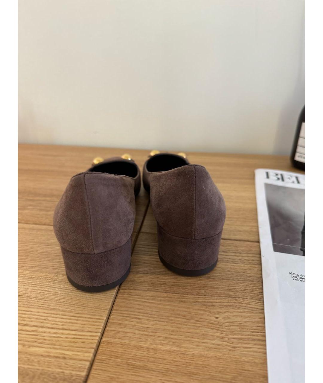 DOLCE&GABBANA Коричневые замшевые туфли, фото 4