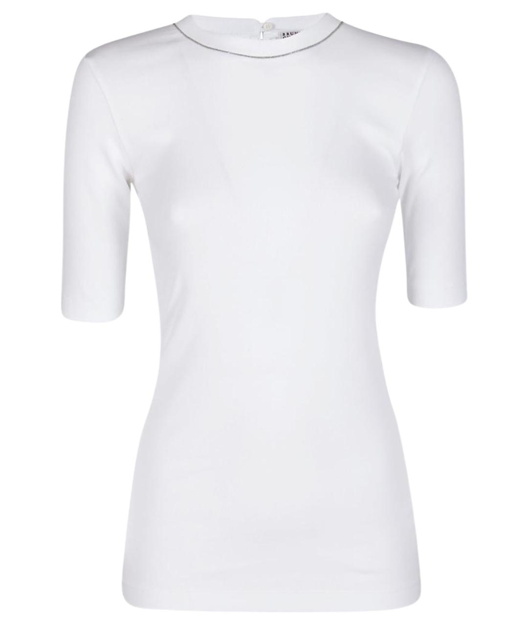 BRUNELLO CUCINELLI Белая хлопковая футболка, фото 1